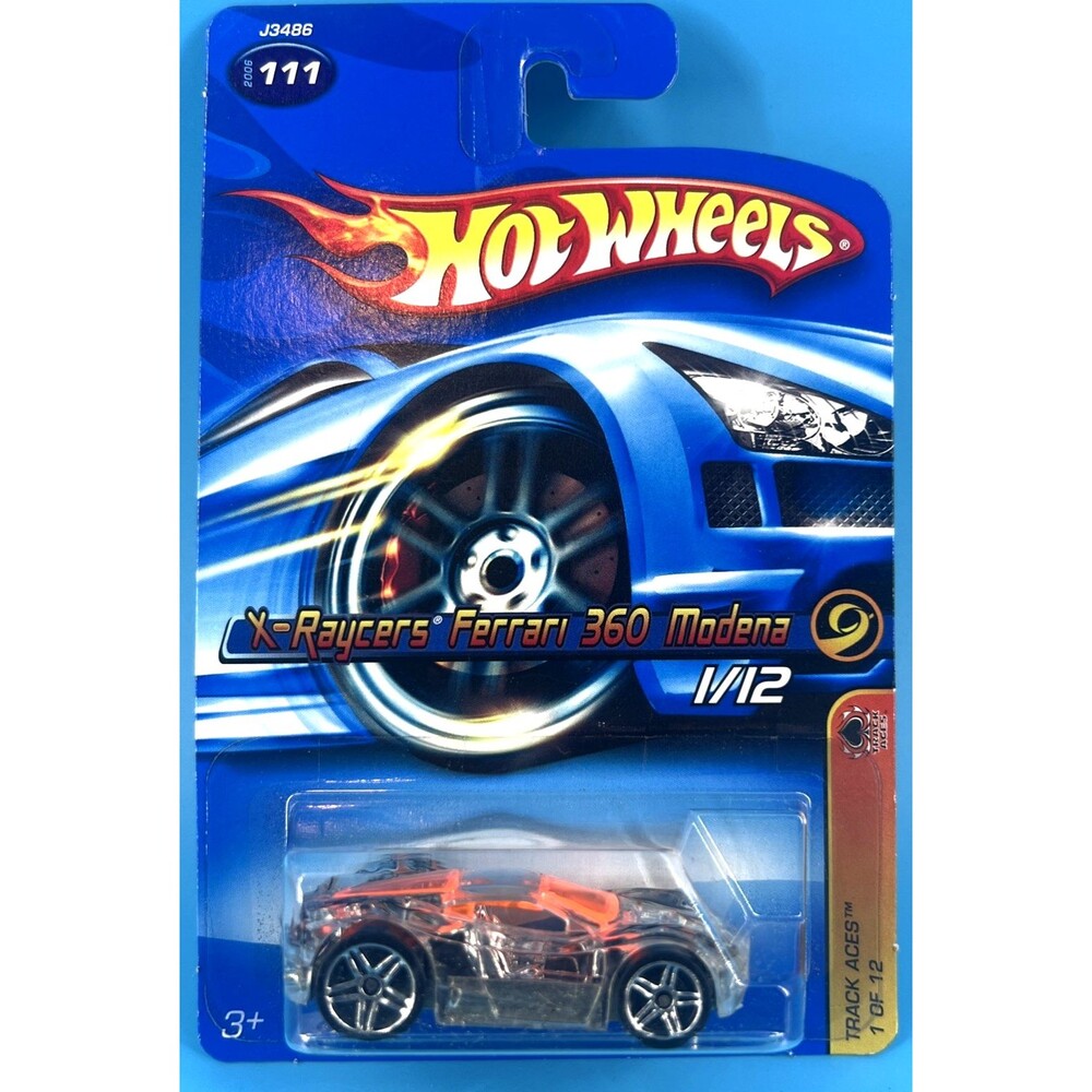 Hot Wheels 2006 Track Aces Series #114 X-Raycers Ferrari 360 Modena Clear w PR5s